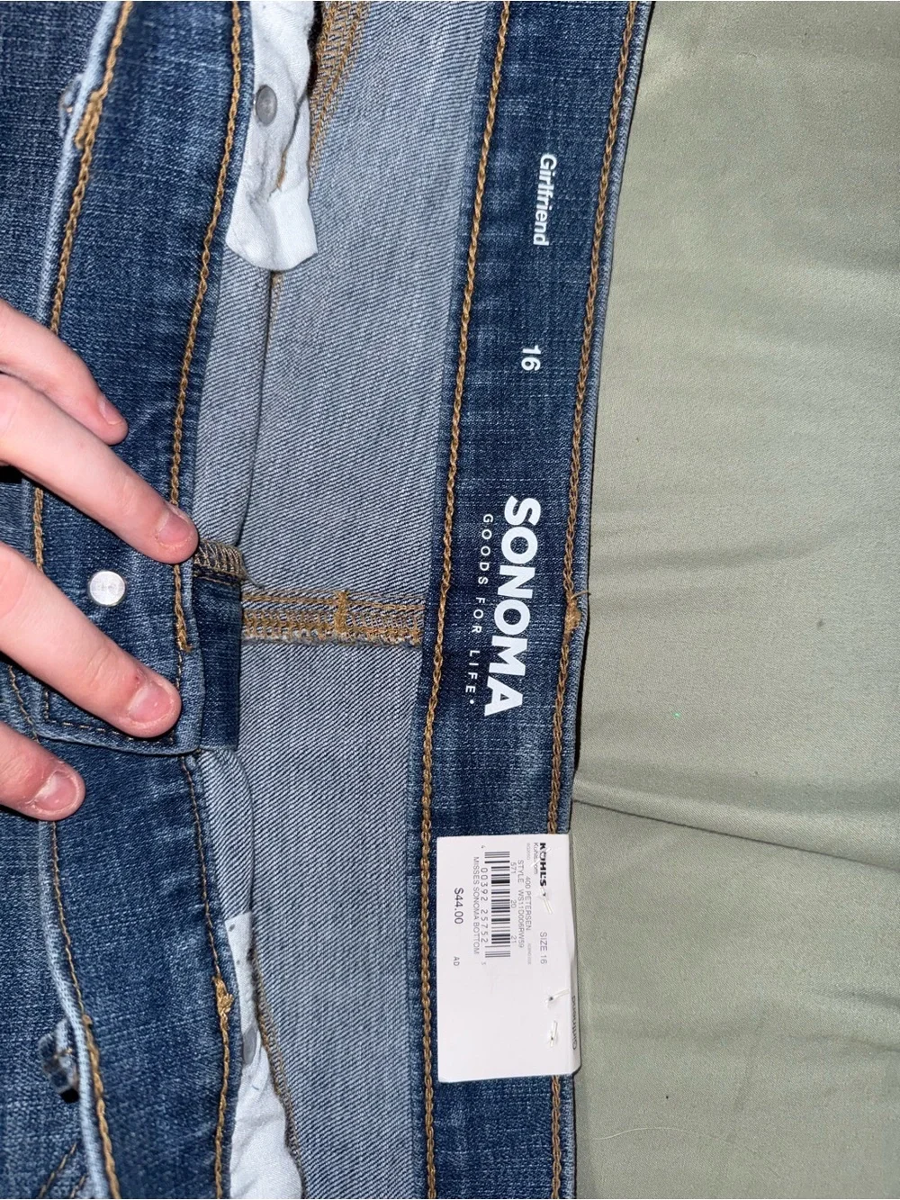 Sonoma Women's Blue girlfriend  Jeans